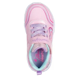 Girl's Skechers, Heart Lights - Retro Hearts Sneaker - Toddler
