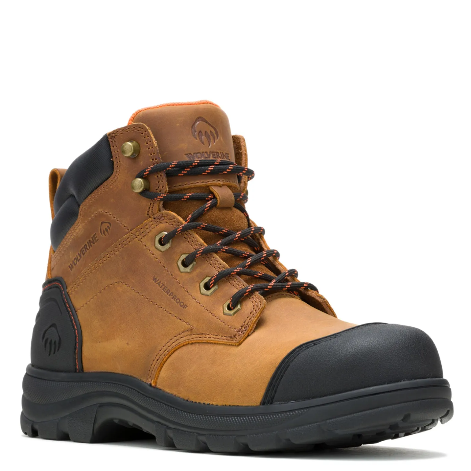 Men's Wolverine Boots, Carlsbad Cap Toe 6-inch Steel Toe Waterproof Work Boot