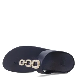 Women's FitFlop, Fino Crystal Chain Toe-Post Sandal
